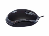 Mouse negro, ergonómico para computadora